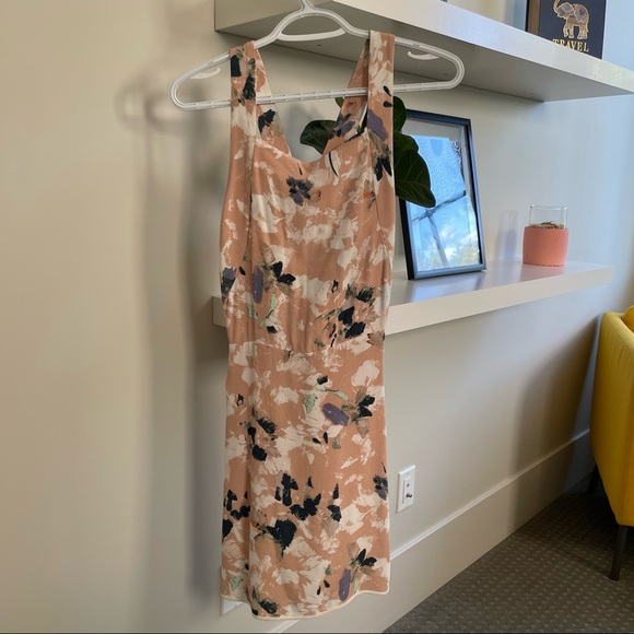 Aritzia Neutral Wilfred Floral Dress - Picture 2 of 4